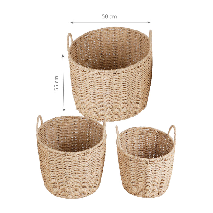 Giant Round Baskets Set of 3
