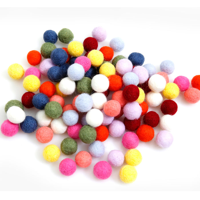 Pom Poms Assorted Colours & Sizes - Pack of 300