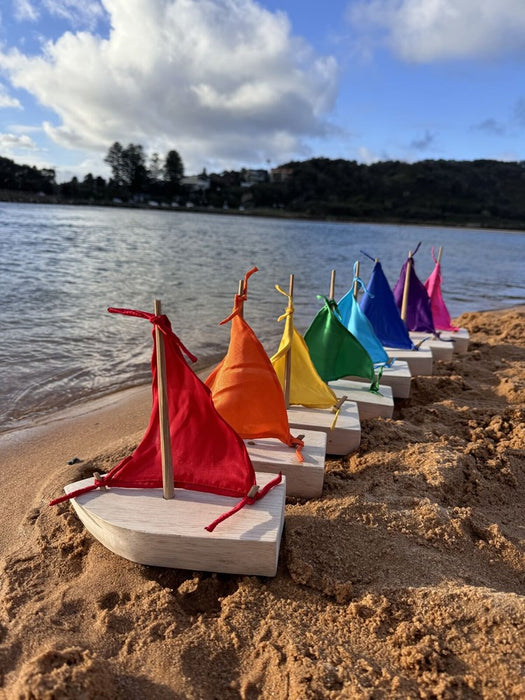 Rainbow Sailing Boats Set of 8