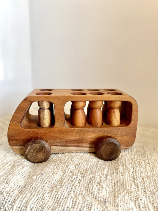 Wooden Peg Doll Bus