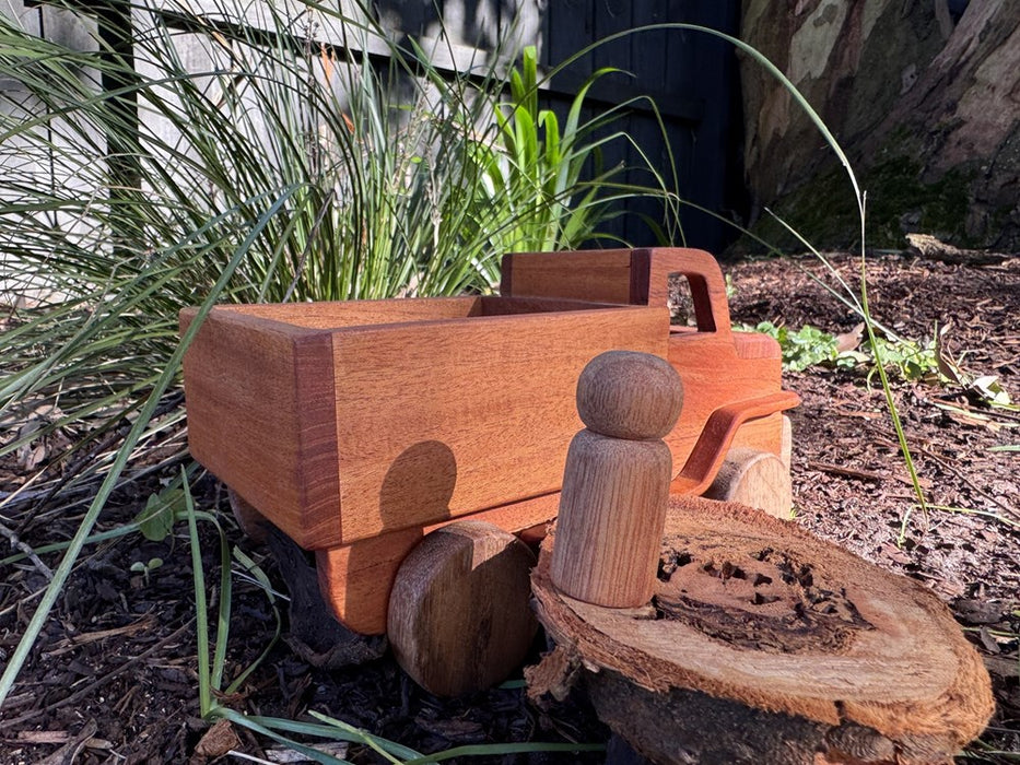 Wooden Peg Doll Mining Truck