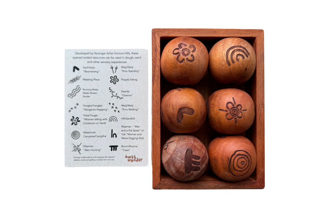 Aboriginal Noogar Symbol Dough Rolling Balls By Simone Hills