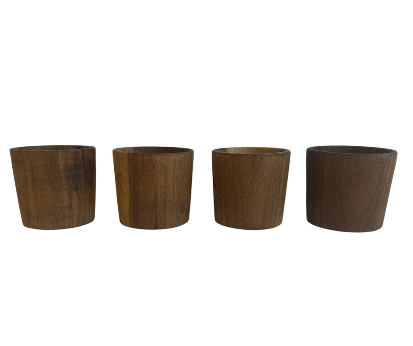 Wooden Drinking Cups Set of 4