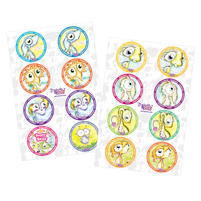 WorryWoo Stickers Pack of 160