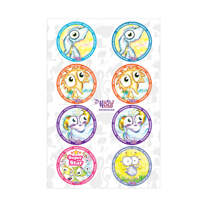 WorryWoo Stickers Pack of 160