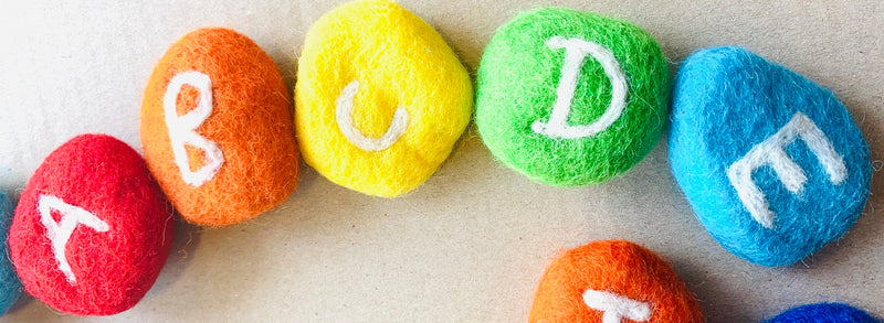 Rainbow Alphabet Pebble Set of 59