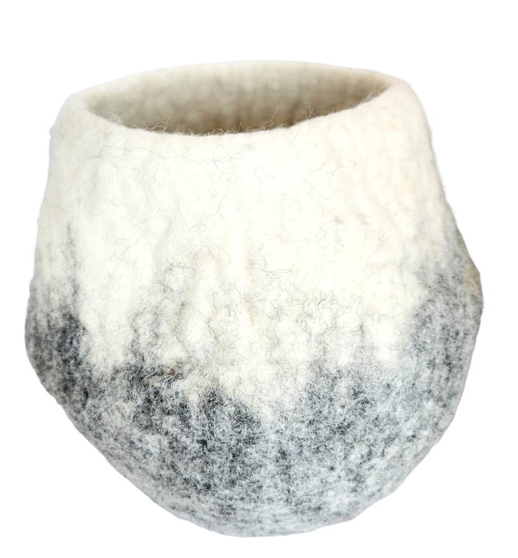 Felt Oval Pot Plant - Concrete — EducationAll Australia