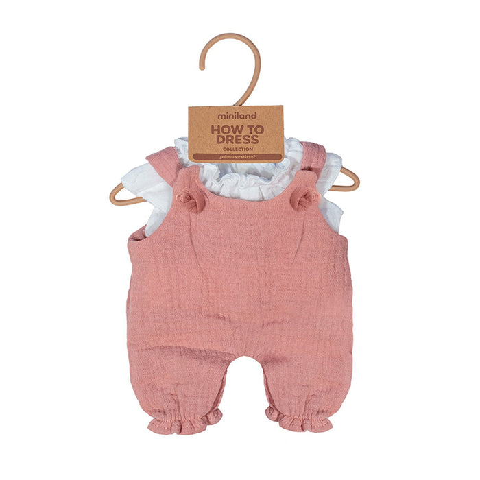 Doll Clothes Warm Weather Overalls and Blouse  32 cm
