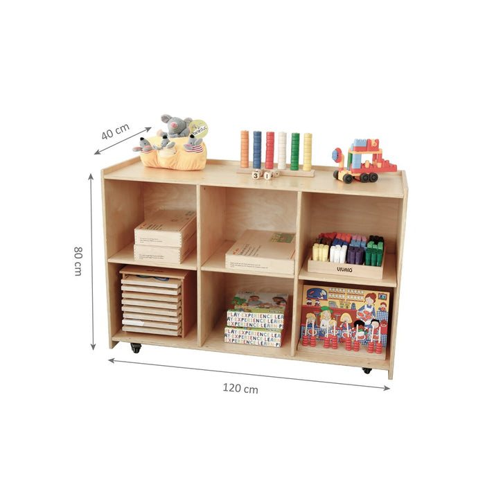 Six-cube Storage Shelf