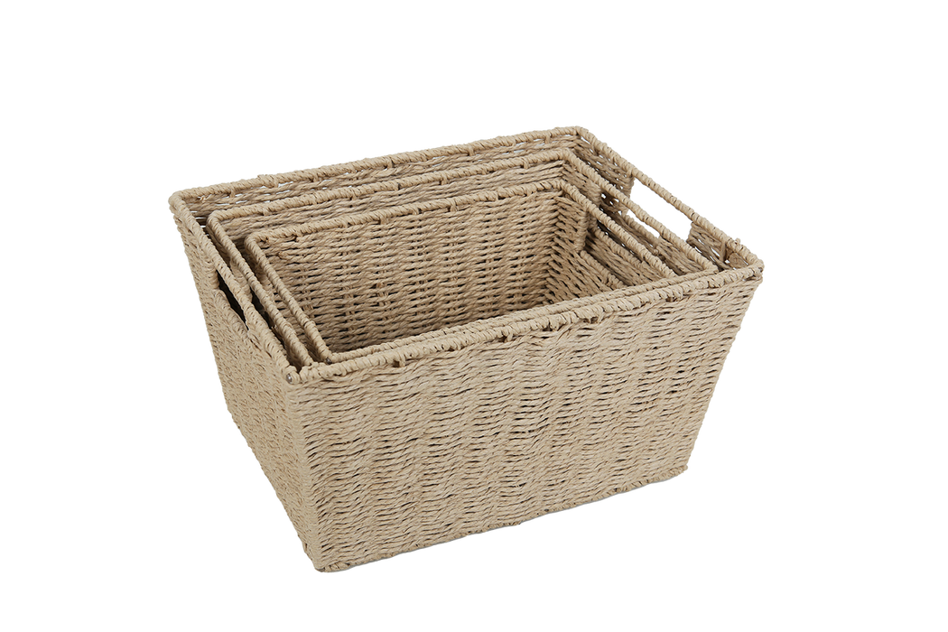 Rectangular Baskets Small Set of 3