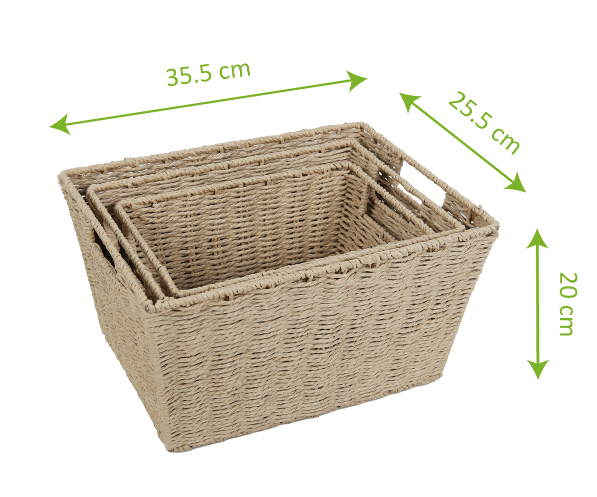 Rectangular Baskets Small Set of 3 — EducationAll Australia