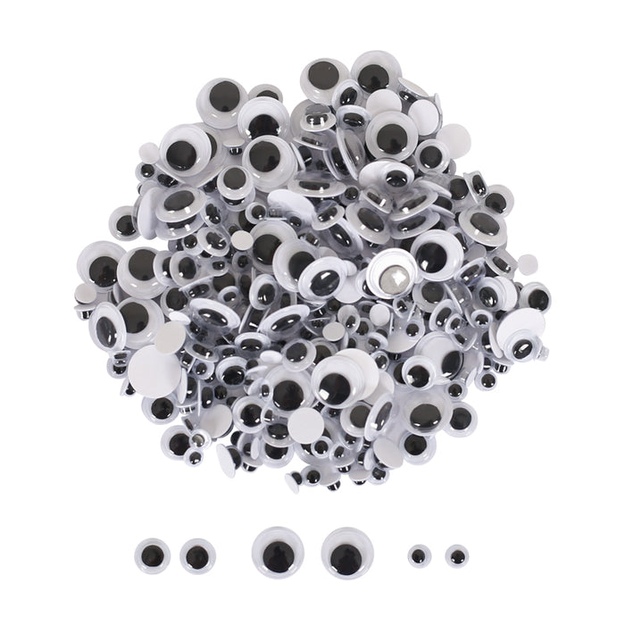 Large Glue-On Eyes 3 Sizes Pack of 300