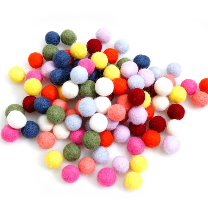 Assorted Felt Balls Pack of 100