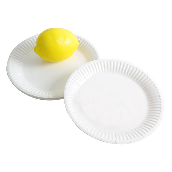 Unwaxed Round Paper Plates 18cm Pack of 50