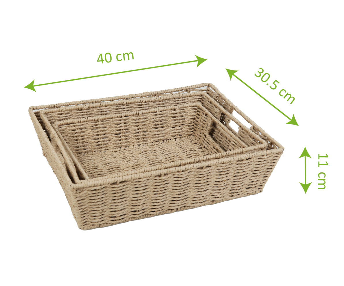Rectangular Baskets Small Set of 3 — EducationAll Australia