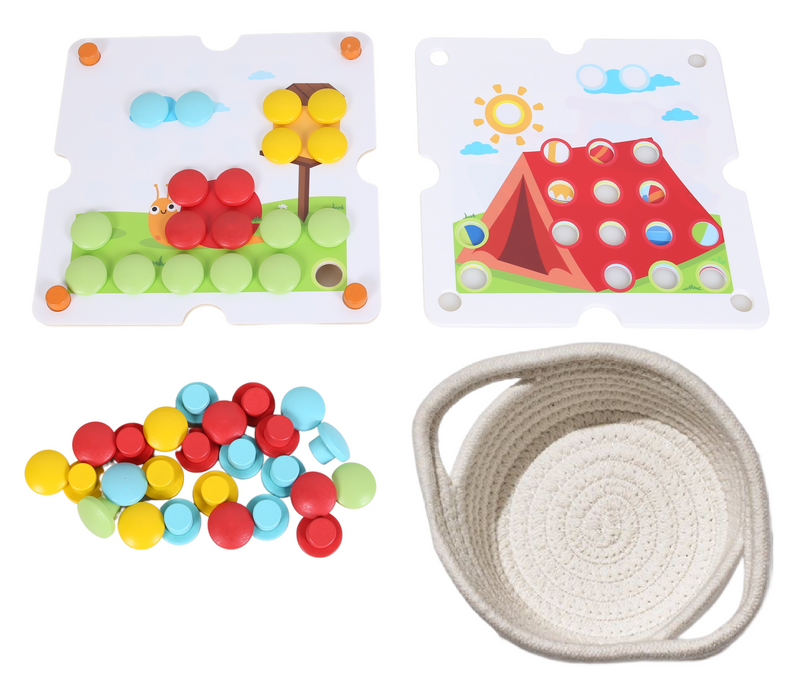 Pressing Buttons Peg Board