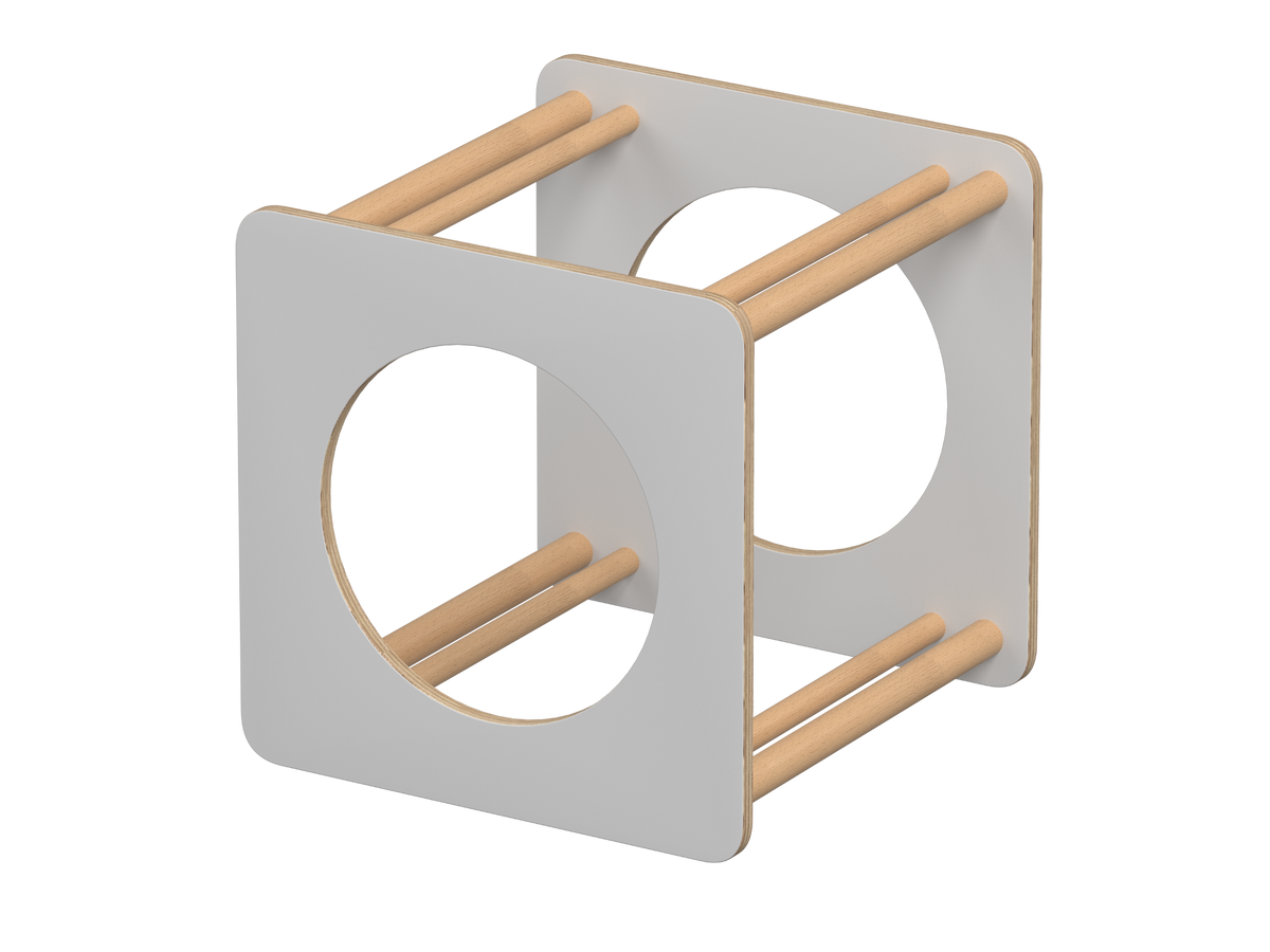 Wooden Indoor Climbing Round Window Cube — EducationAll Australia