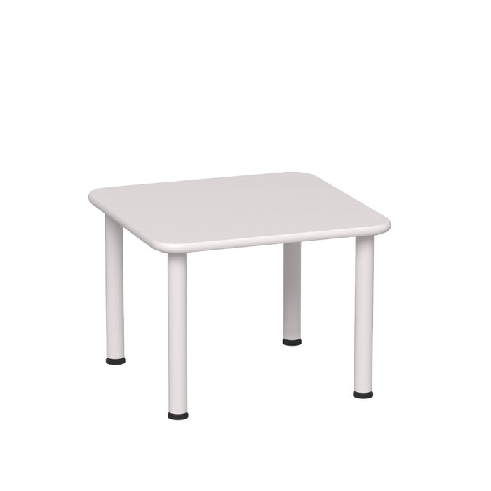Santino Square Table - White Top, White Legs - 48cm H