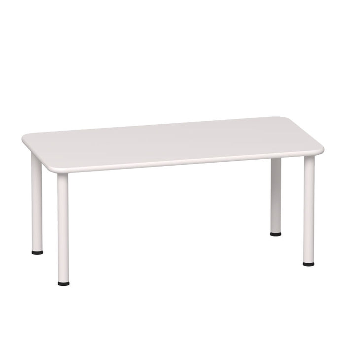 Santino Rectangular Table - White Top, White Legs - 58cm H