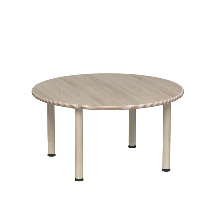 Emmanuele Round Table 90cm d- Oak Top, Oak Legs - 48cm H