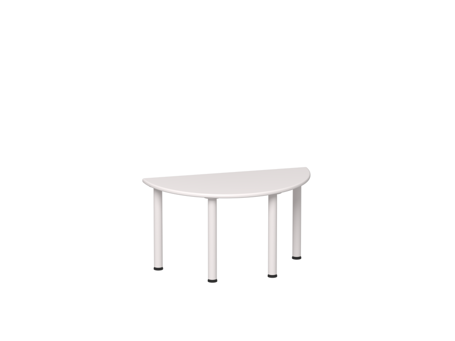 Emmanuele 2 1/2 Moon Table - White top, white legs - 47cm H