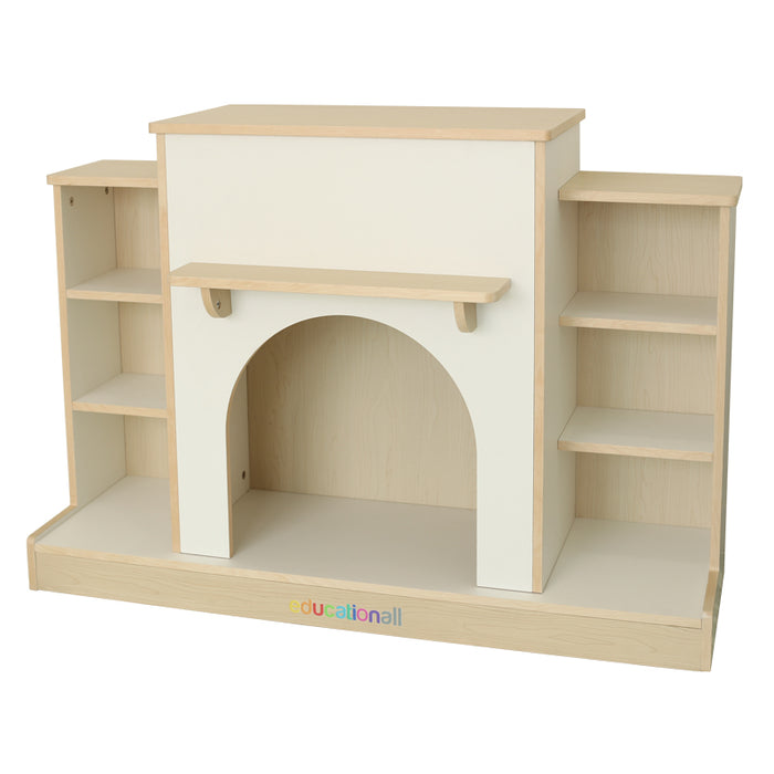 Fireplace with Mantle Shelves