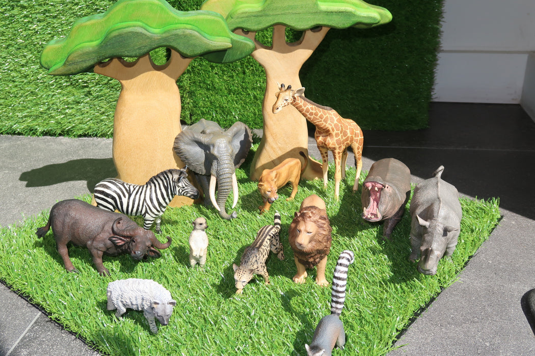 African Animal Play Scene