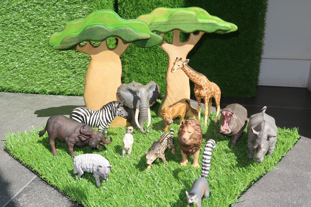 African Animal Play Scene