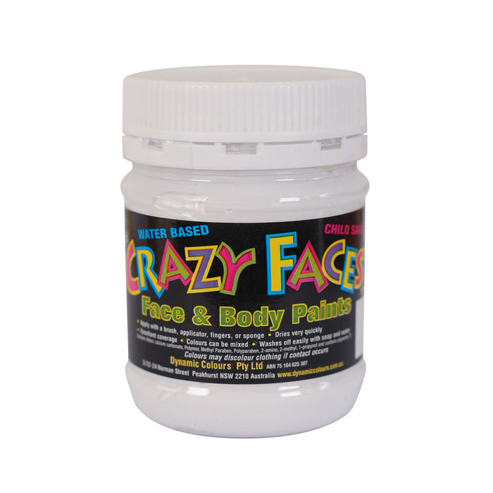 Crazy Faces Face & Body Paint 250ml White
