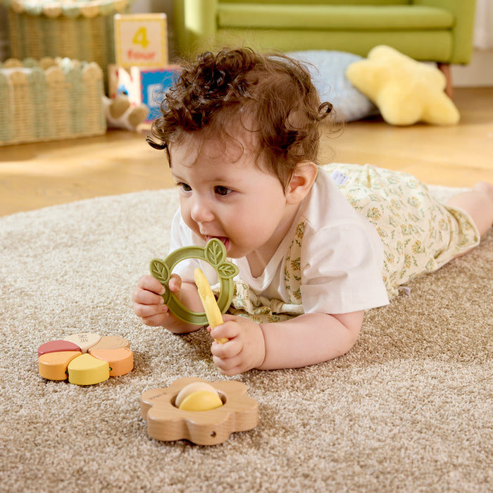 Artful Flowers Rattle Trio