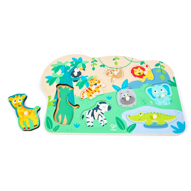 Wild Animals Peg Puzzle 10 Pcs