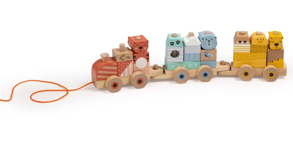 Wooden train blocks