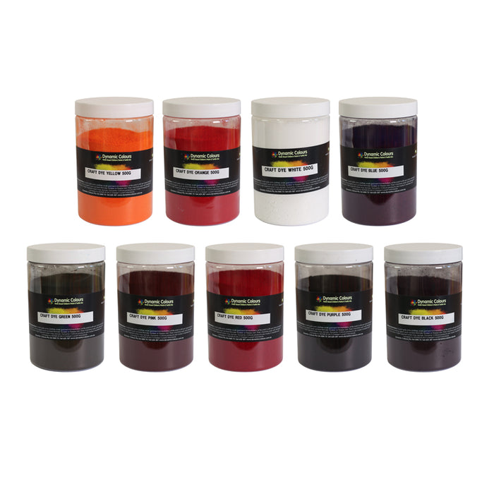 Powdered Craft Dye 500g Set of 9