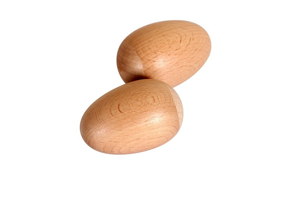 Wooden Egg Maracas 6cm Pair