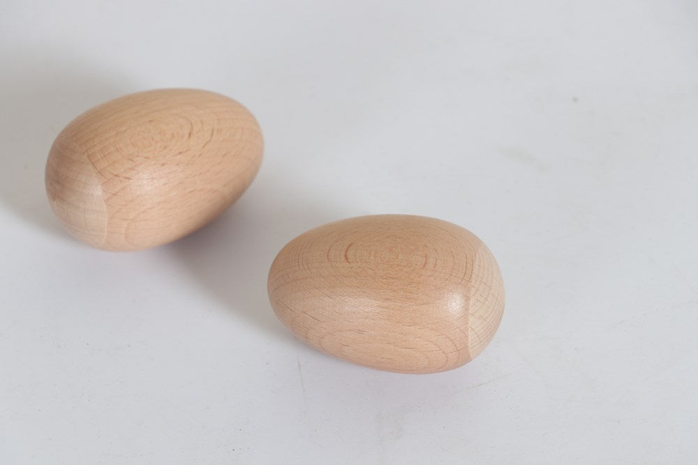 Wooden Egg Maracas 6cm Pair