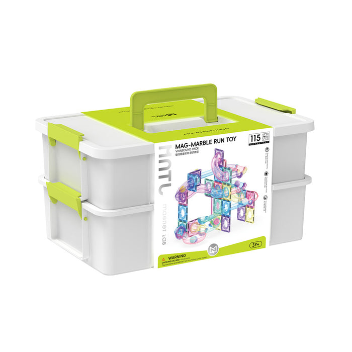 Star Magnetic Tiles Pastel Marble Run Series 115 Pcs