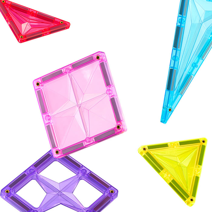 Star Magnetic Tiles Rainbow Marble Run Series 107 Pcs