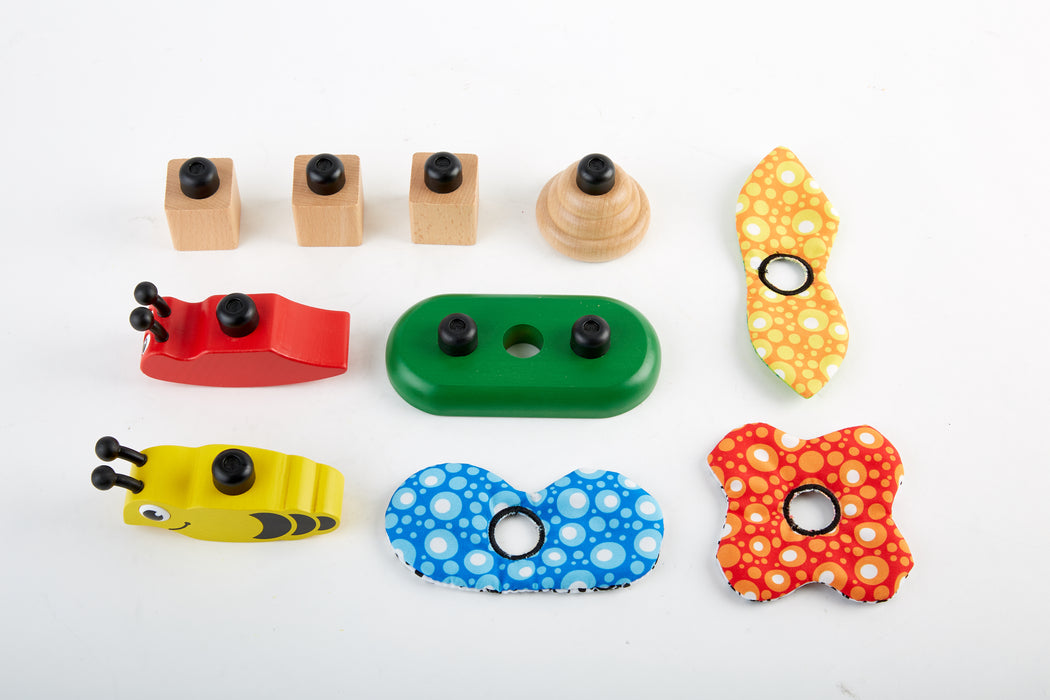 Stacking Wood Plant Snail and Butterfly Set Large