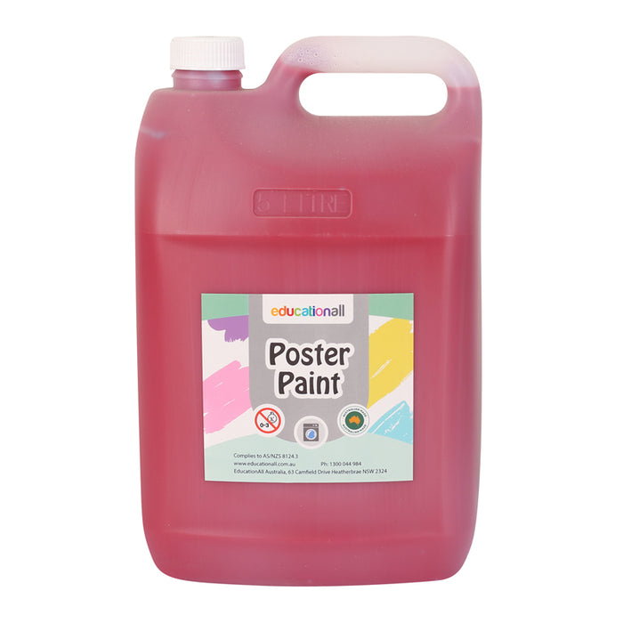 Educationall Poster Paint 5L Red