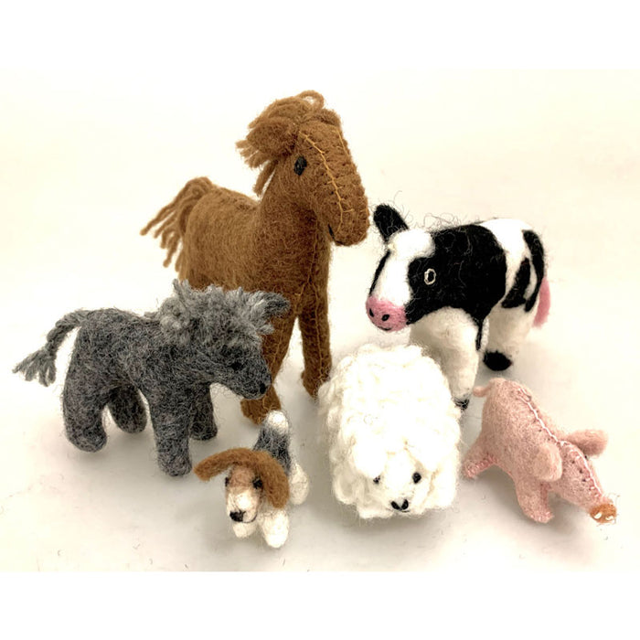 Felted Farm Playmat and Animals Set