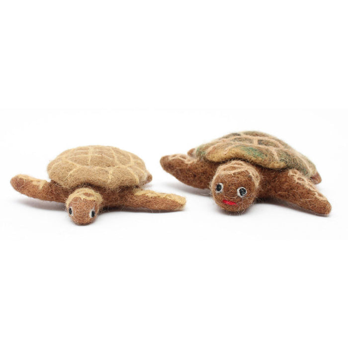 Felt Brown Turtles Set of 2