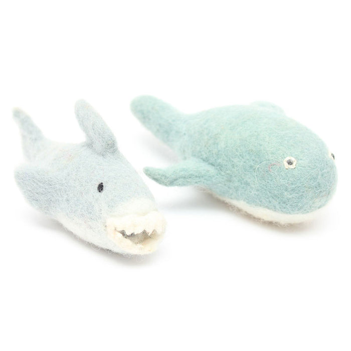 Felt Whale and Shark Set