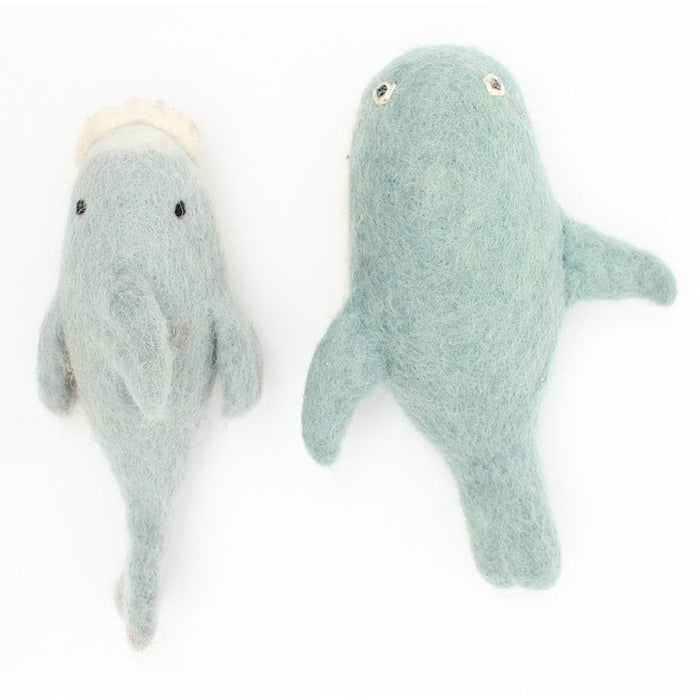 Felt Whale and Shark Set