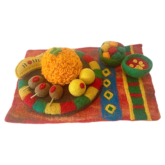 West African Jollof 11pc Felt Food Set