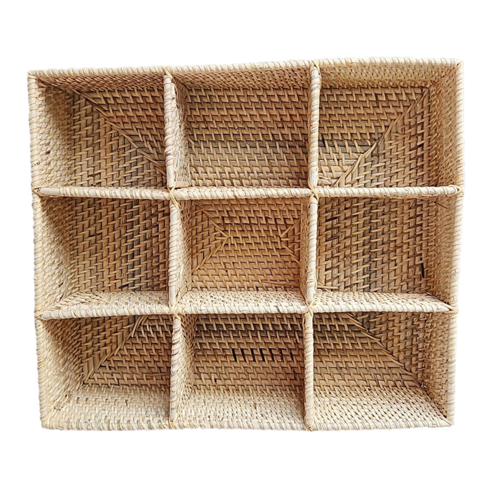 Nine Hole Small Rattan Tray