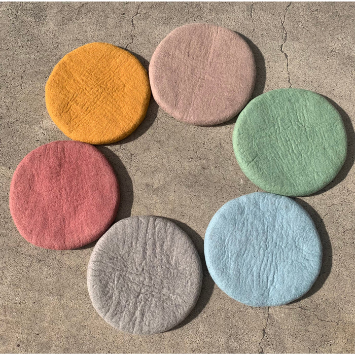 Round Seat Pads Earth Set of 6