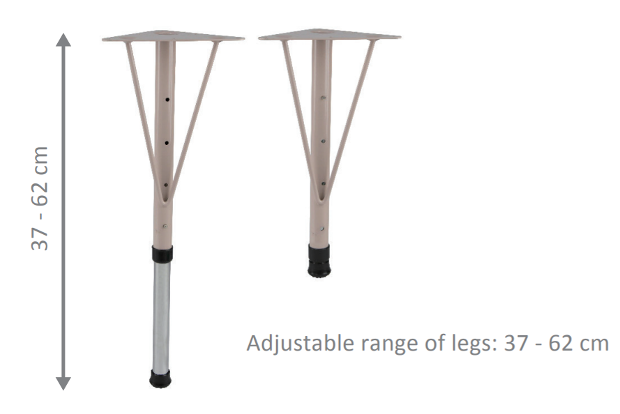 Kiga Tables - Rectangular Table (adjustable legs)