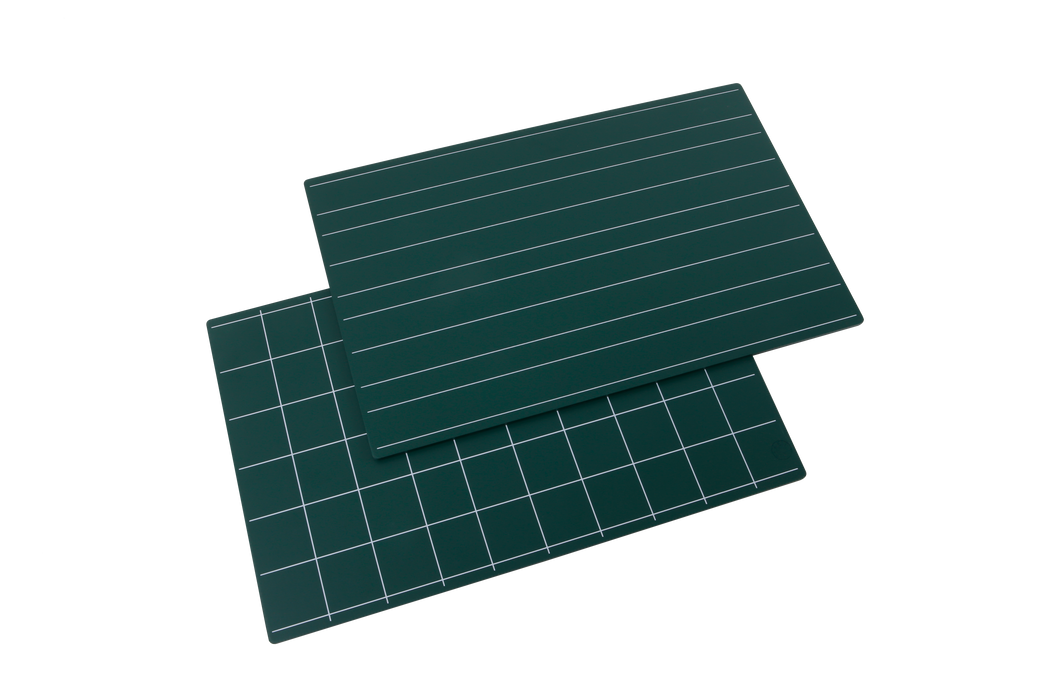 Greenboards With Double Lines And Squares: Set Of 2