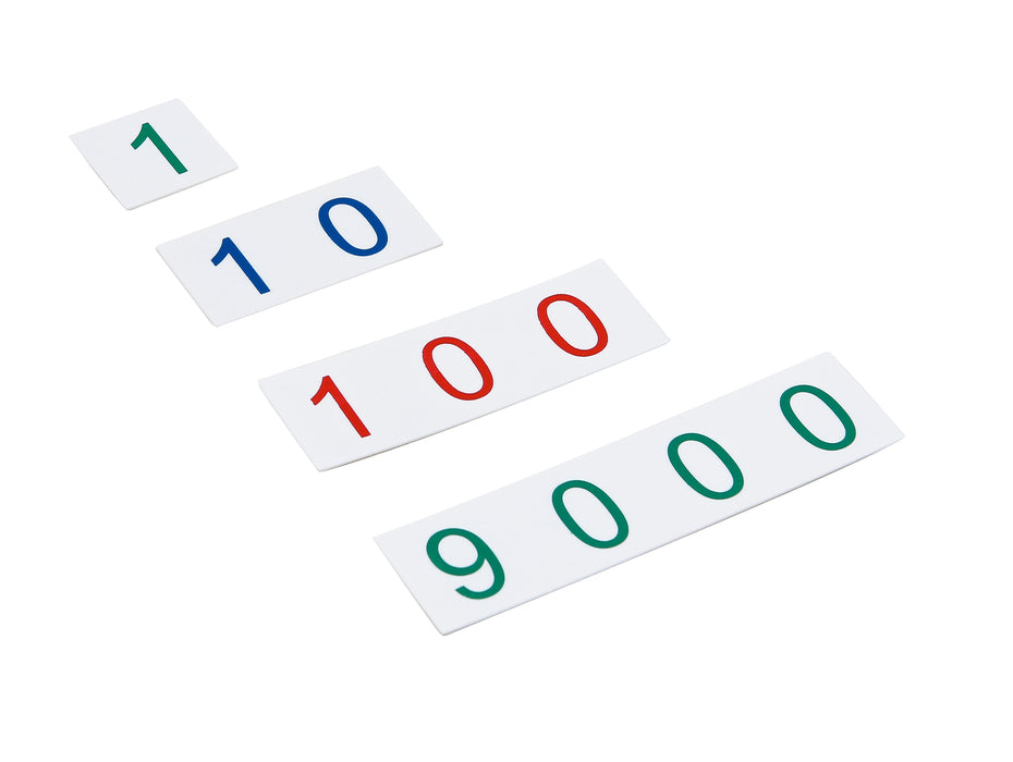 Plastic Number Cards: Small, 1-9000