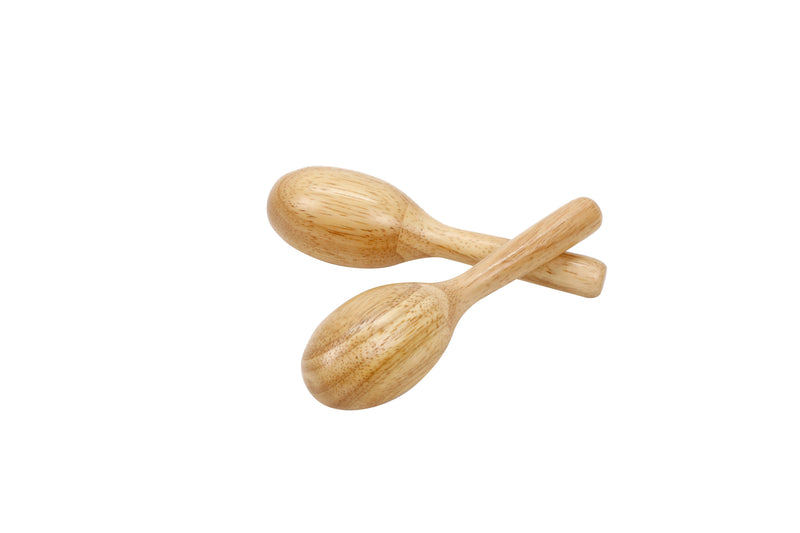 Natural Mini Wooden Maracas 12.5cm 1 Pair